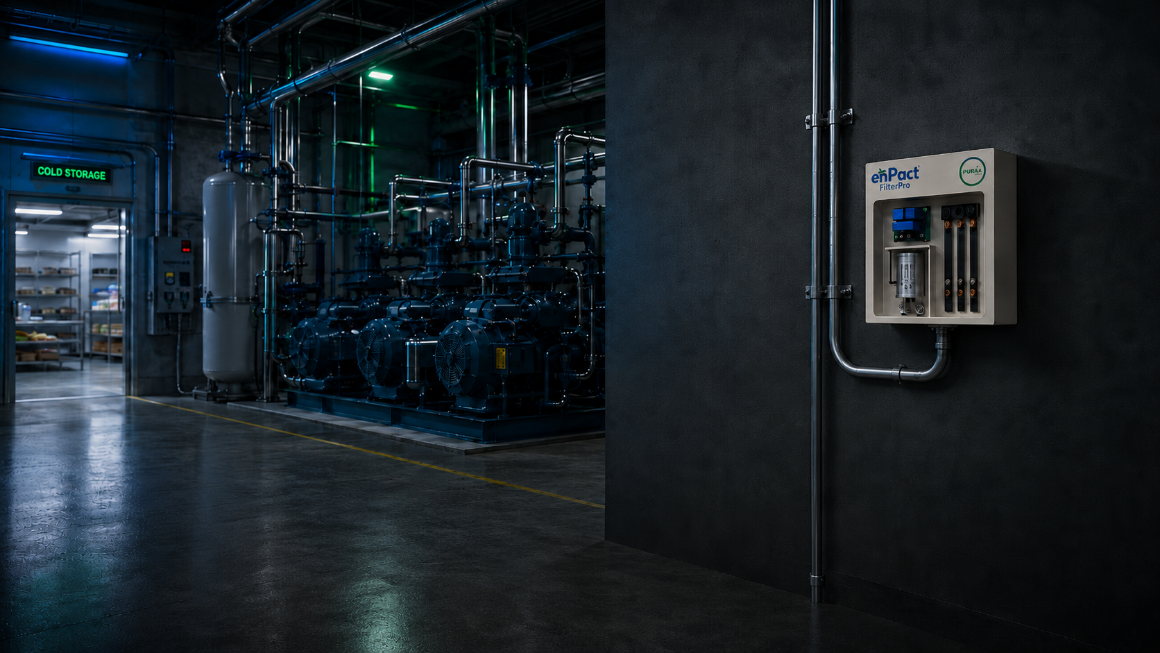 enPact FilterPro device at an industrial electrical panel